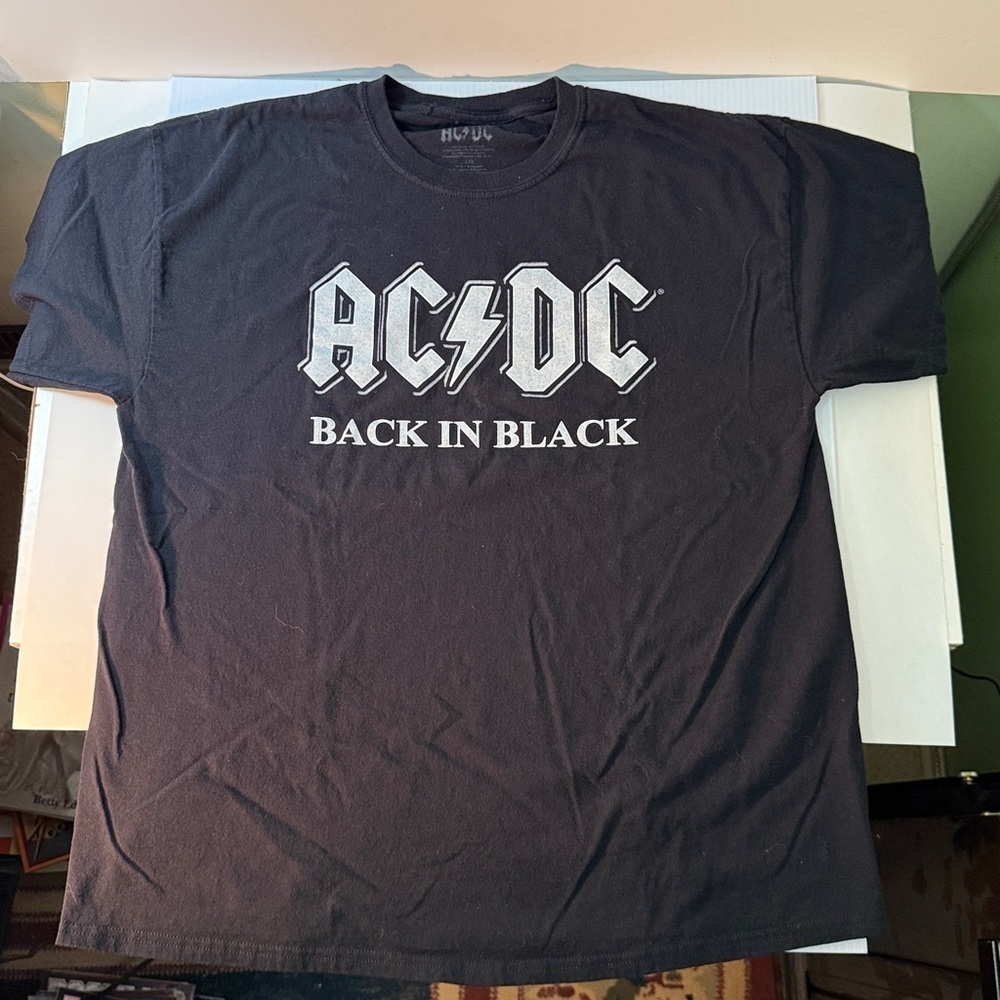 AC/DC Black Graphic Tee, Back In Black